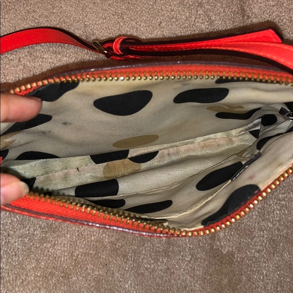 Neon Orange Kate Spade Crossbody purse. - Picture 4 of 4